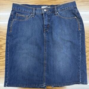 Levi's Blue Denim Midi Skirt